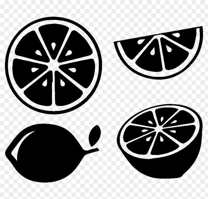 Lemon Lime Black And White PNG