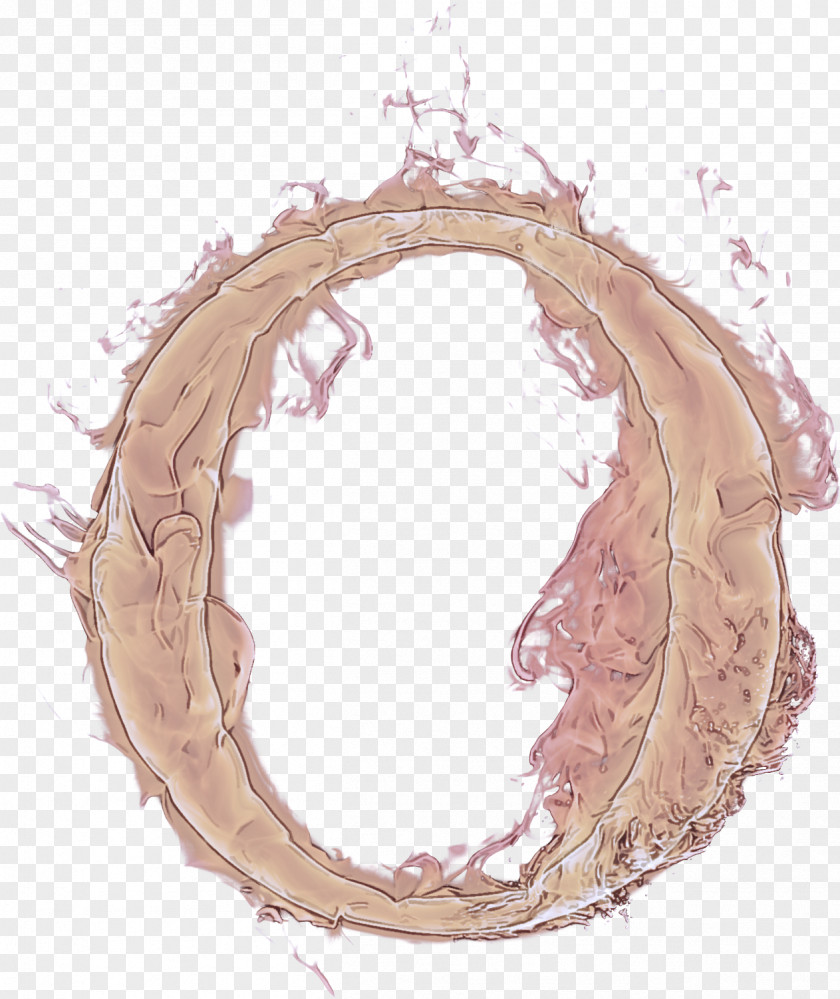 Oval Twig Beige Circle PNG