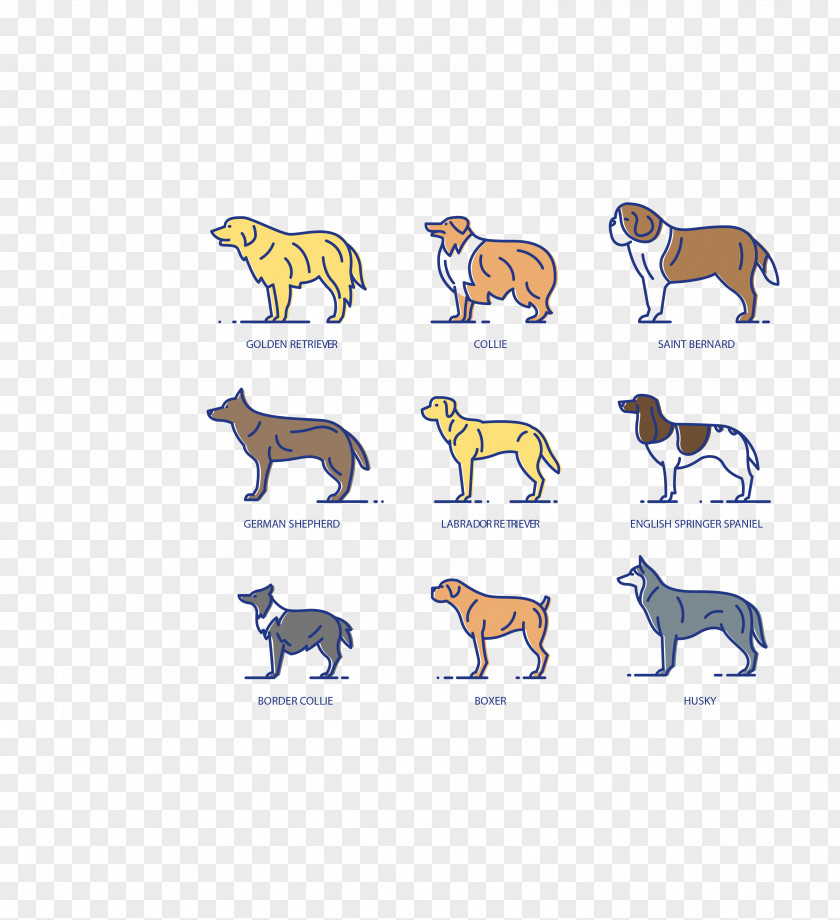 Vector Color Nine Dog Pattern Pekingese Cuteness Pet Icon PNG