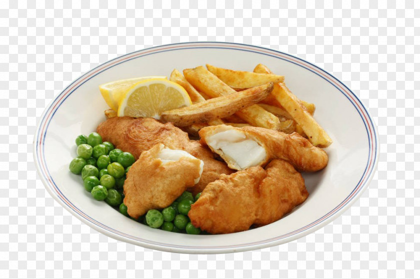 Fried Fish And Fries Chips British Cuisine French English PNG