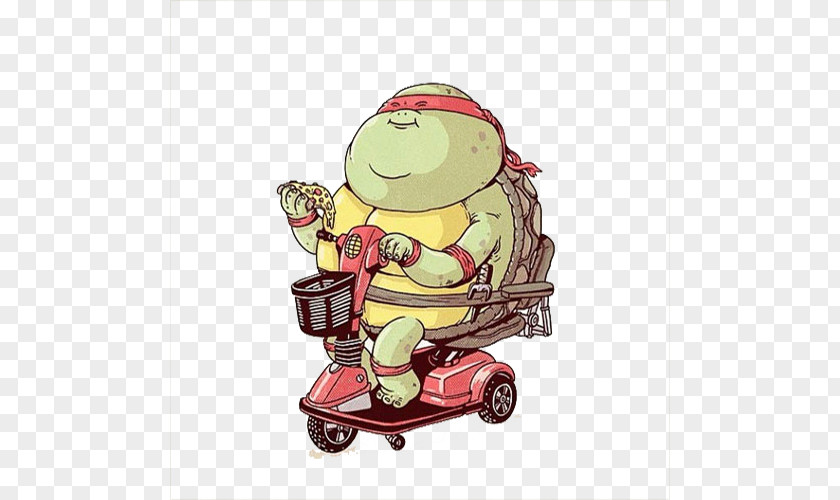 Obese Ninja Turtles Superhero Fat Cartoon Illustration PNG