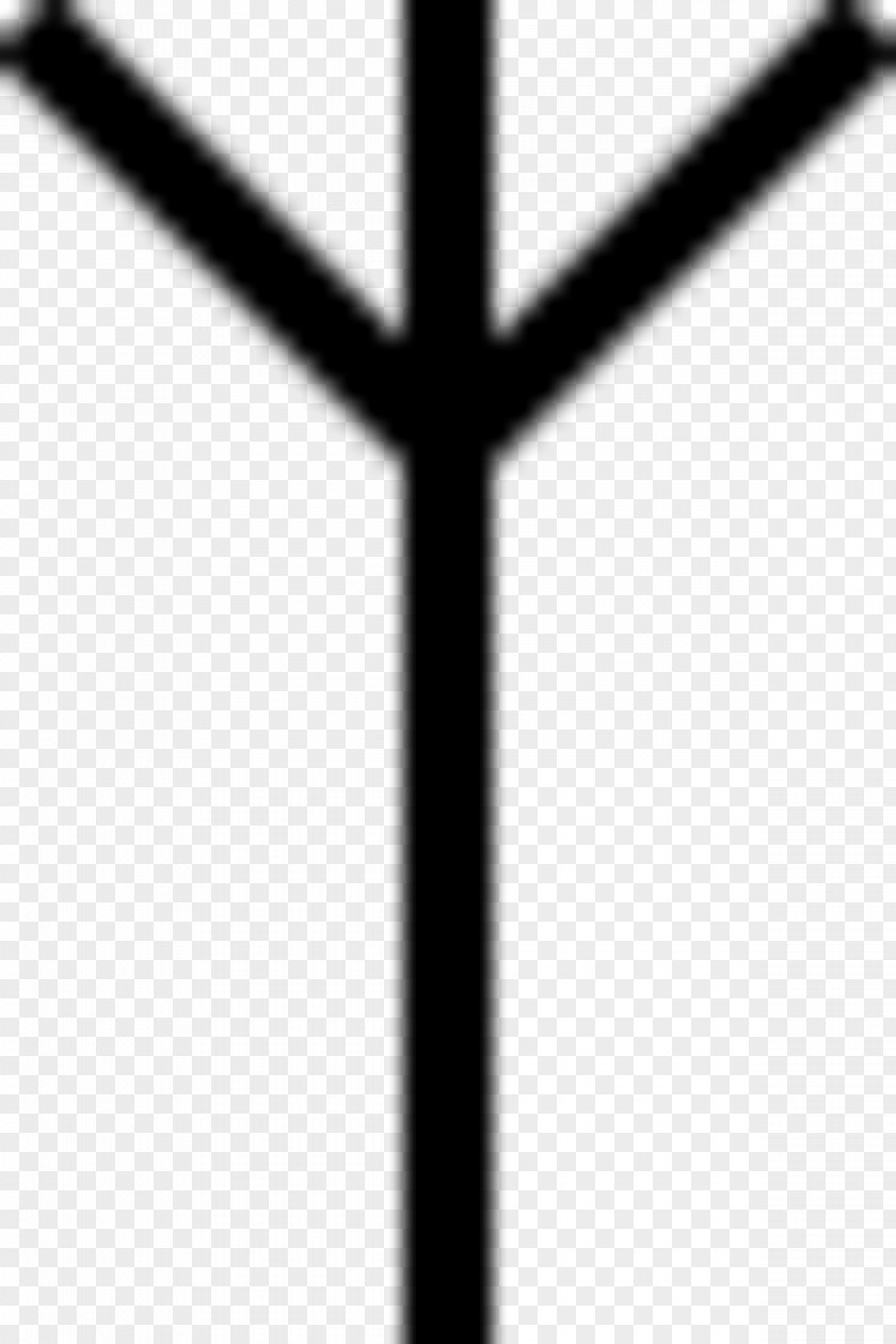 Symbol Algiz Runes Elder Futhark Old Norse PNG