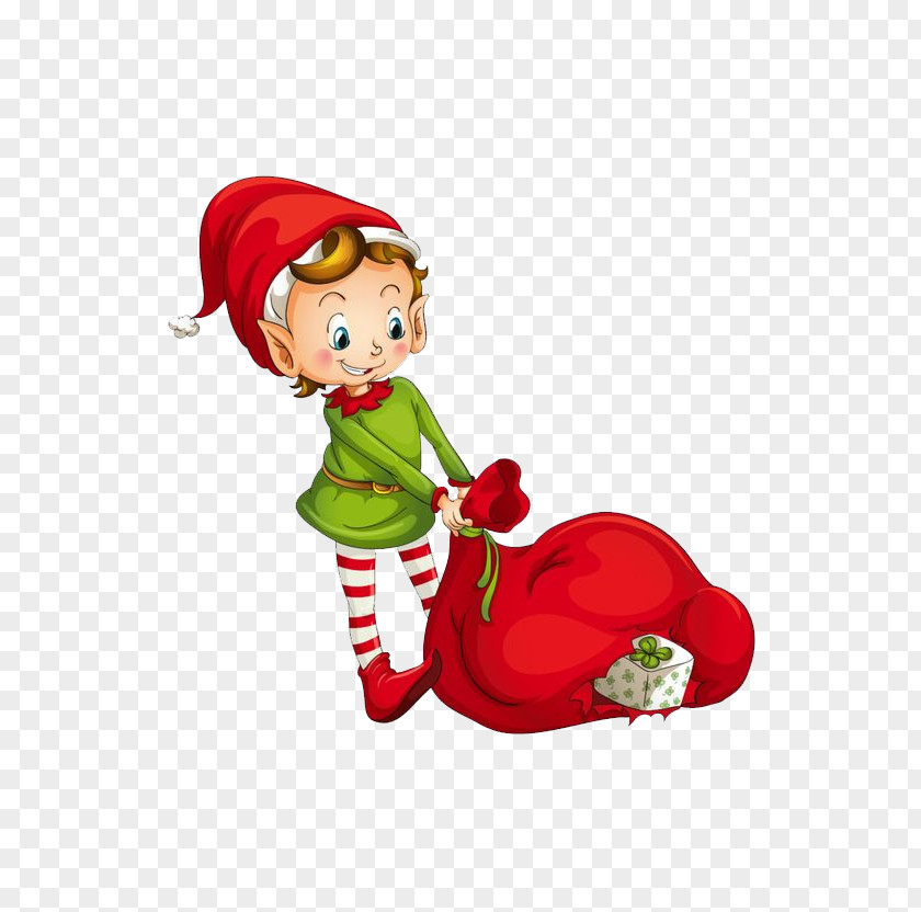 There Are Gifts Children The Elf On Shelf Santa Claus Candy Cane Christmas Clip Art PNG