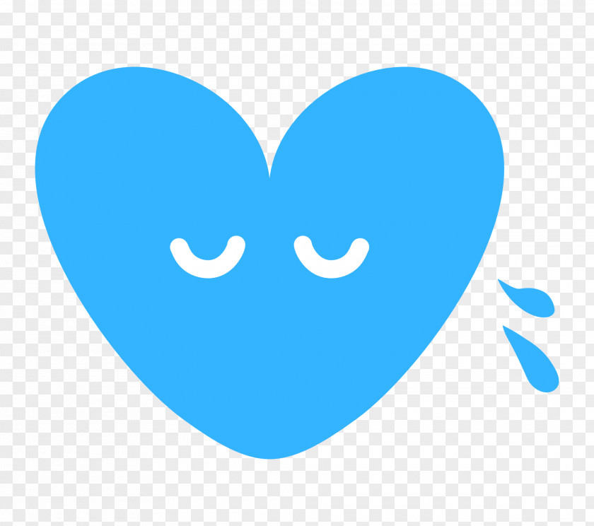 Blue Crying Heart. PNG