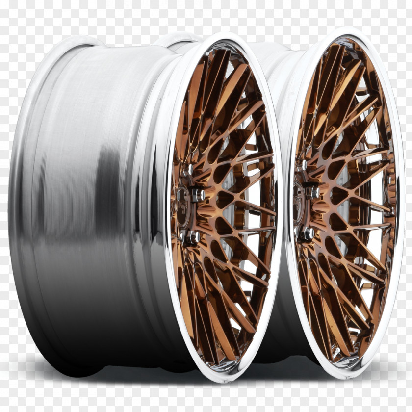 Gold Alloy Wheel Rim Forging Custom PNG