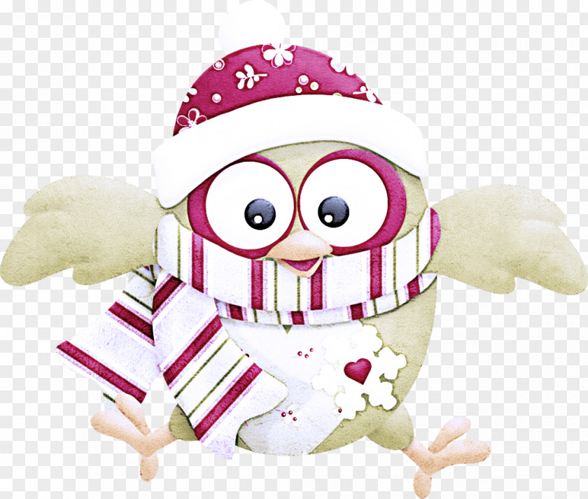 Owl Animation Cartoon Pink Stuffed Toy Cap Plush PNG