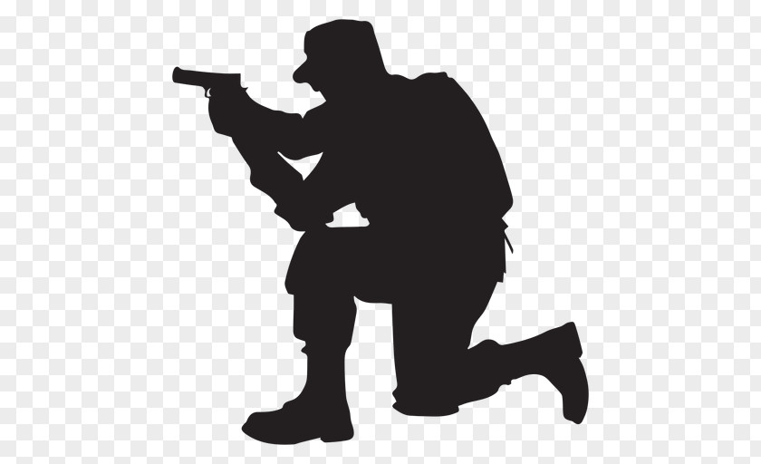 Silhouette Soldier Clip Art PNG