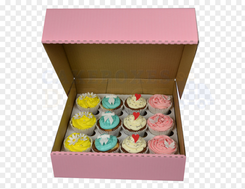 Corrugated Cupcake Box Bakery Muffin Donuts PNG