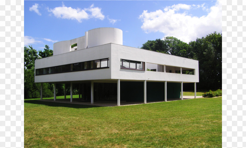 House Villa Savoye Modern Architecture PNG