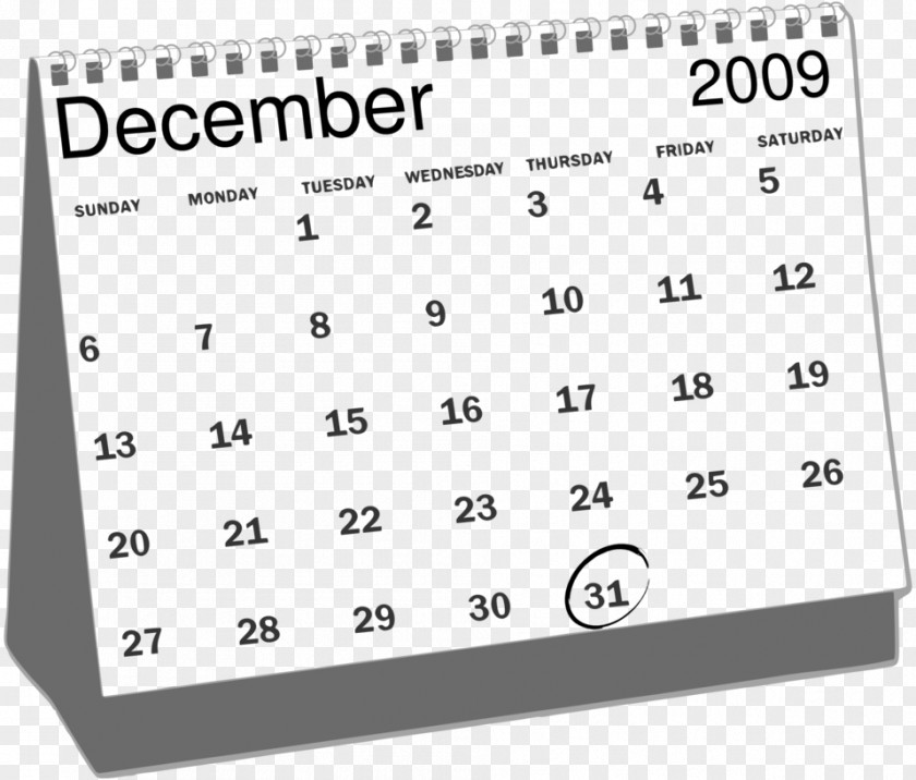 Monday Calendar Month 0 Year Clip Art PNG