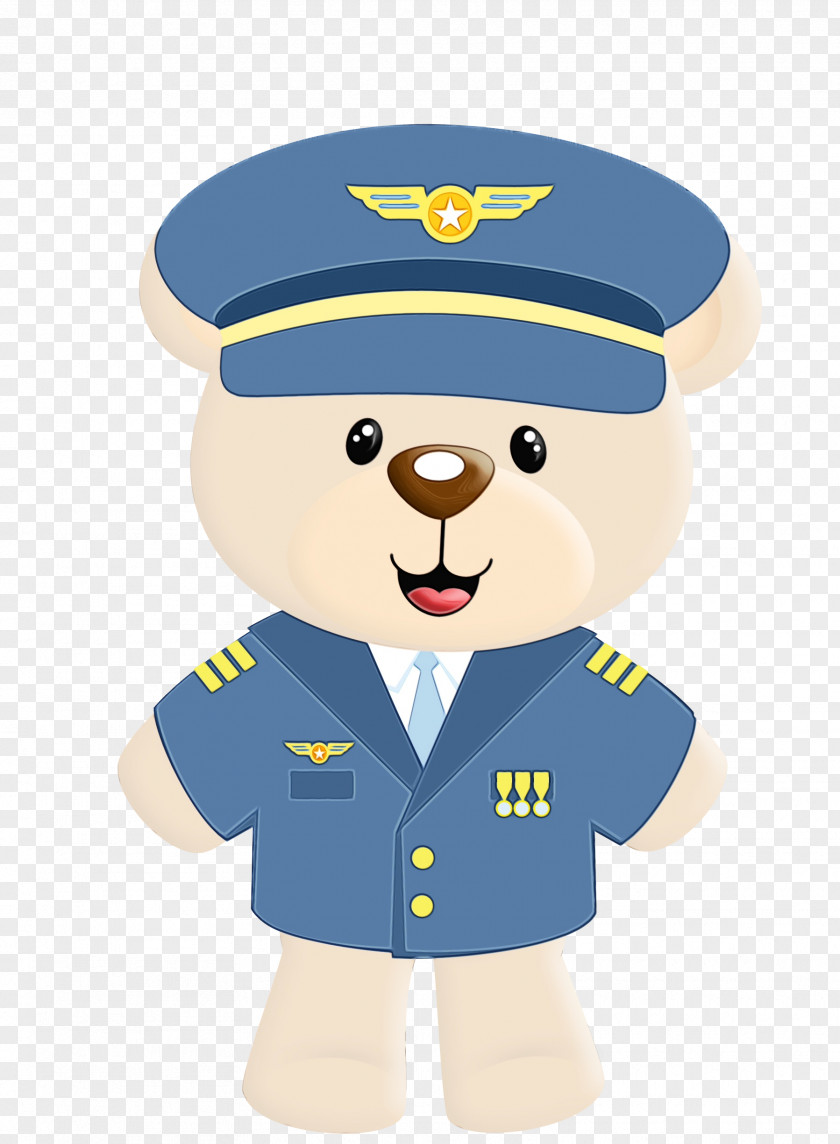 Official Military Officer Bear Background PNG