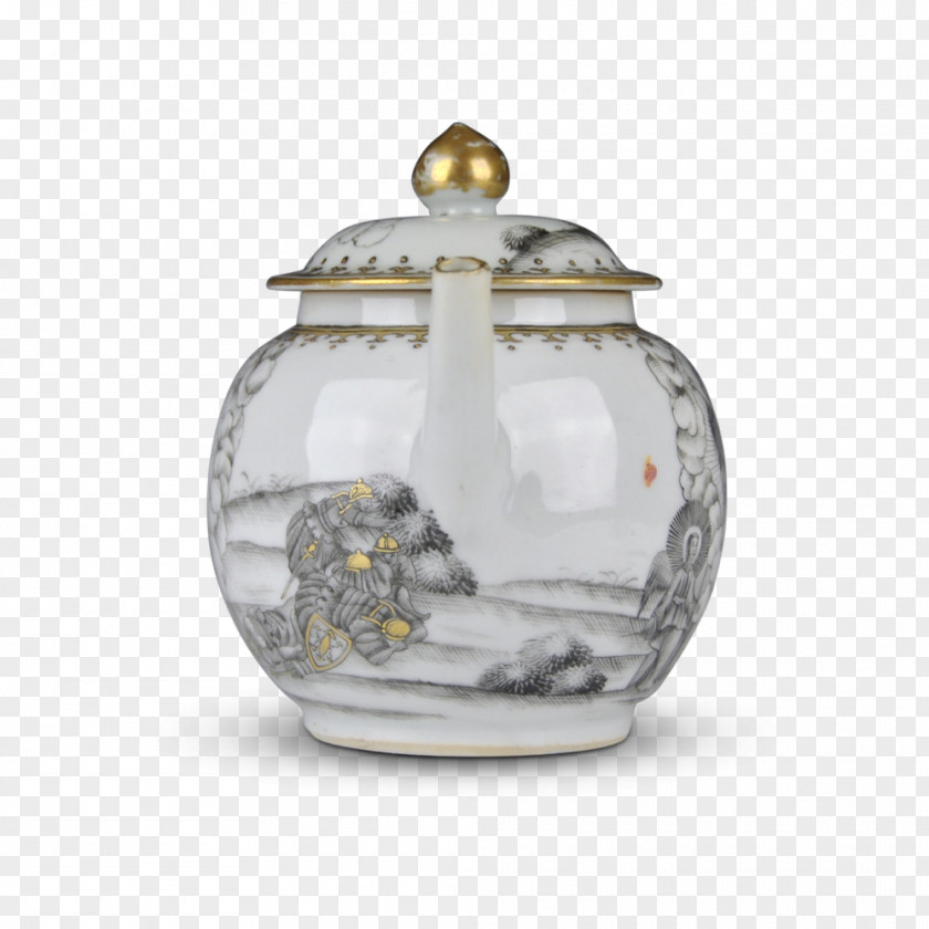 Silver Teapot Porcelain PNG