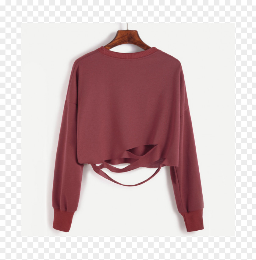 Sleeve Sweater Top Blouse Cashmere Wool PNG