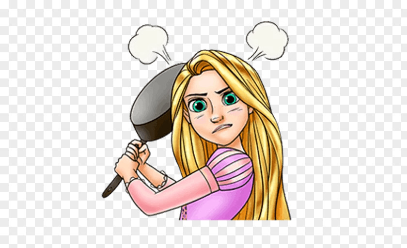 Sticker Rapunzel Telegram Tangled Emoticon PNG