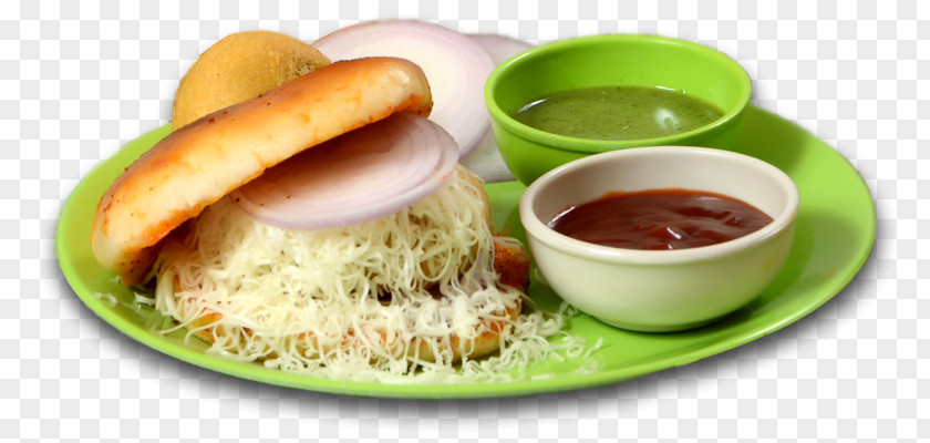 Vadapav Breakfast Sandwich Vada Pav Fast Food Hamburger Chutney PNG