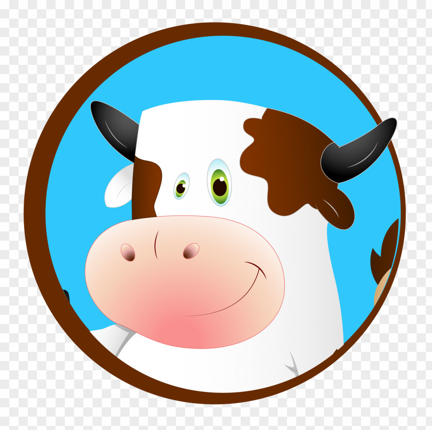 Cute Cow Head Cattle Clip Art PNG