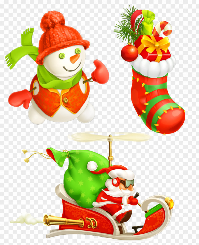 Santa Sends Presents Claus Christmas Gift Illustration PNG