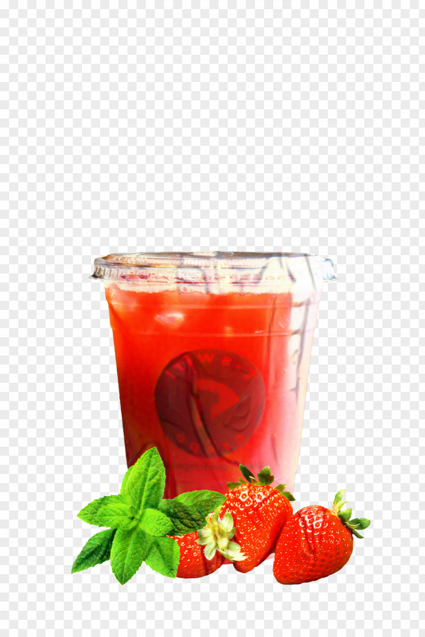 Strawberry Juice Sea Breeze Cocktail Garnish Non-alcoholic Drink Punch PNG