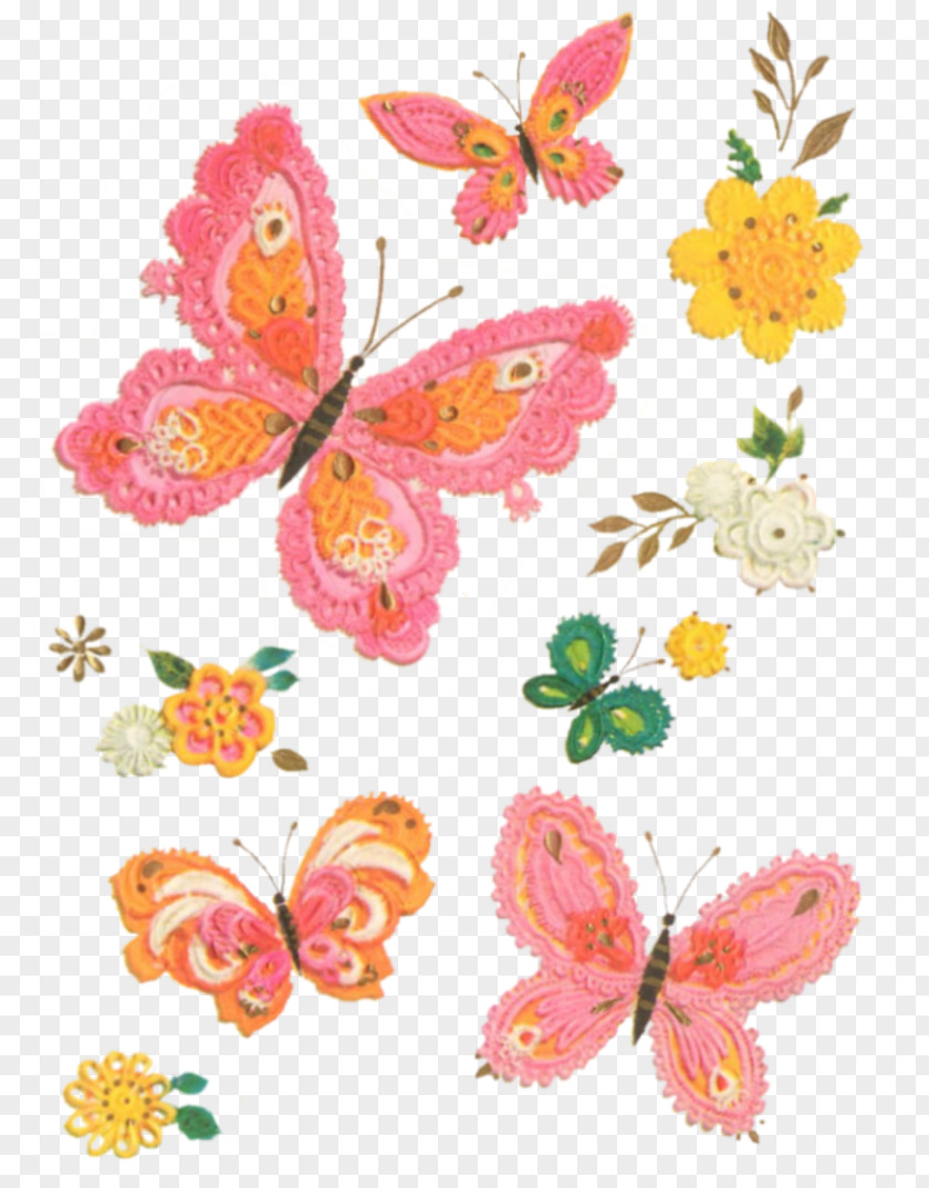 Flower Monarch Butterfly Brush-footed Butterflies And Moths Floral Design PNG