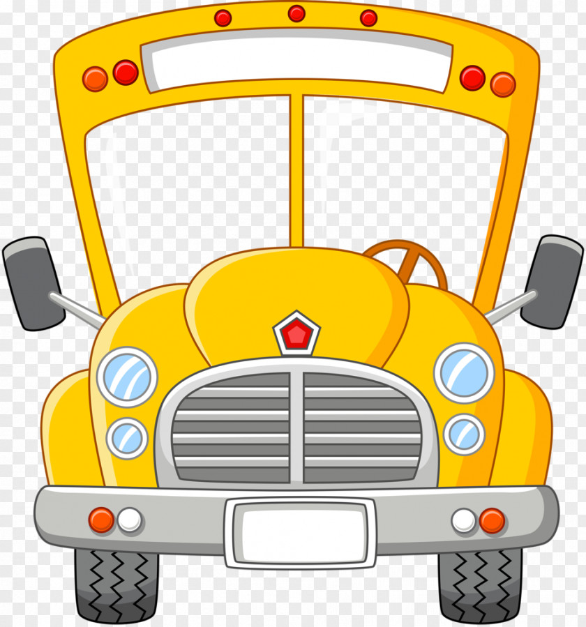 School Bus Cartoon PNG