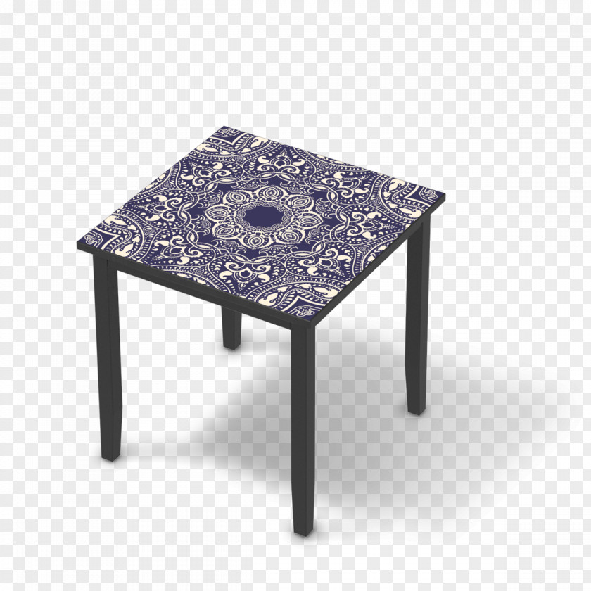 Blue Mandala Coffee Tables Furniture Sticker Ashley PNG