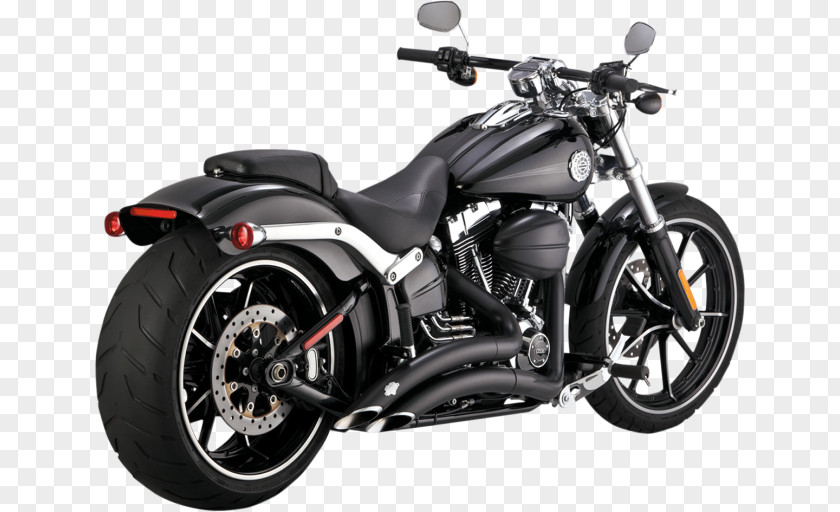 Break Out Exhaust System Softail Harley-Davidson Motorcycle Vance & Hines PNG