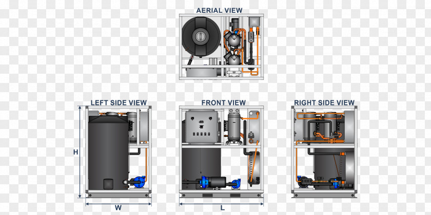 Chiller Water Cooling Electronic Component Machine Electronics PNG