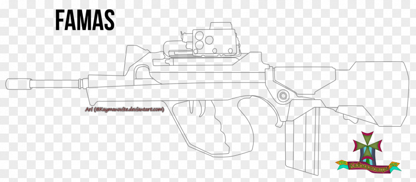 Famas Gun Barrel Firearm Art Air PNG