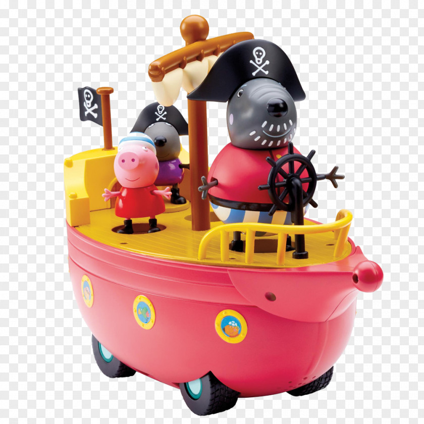 Peppa Grandad Dog Daddy Pig Pop-up Pirate Toy PNG