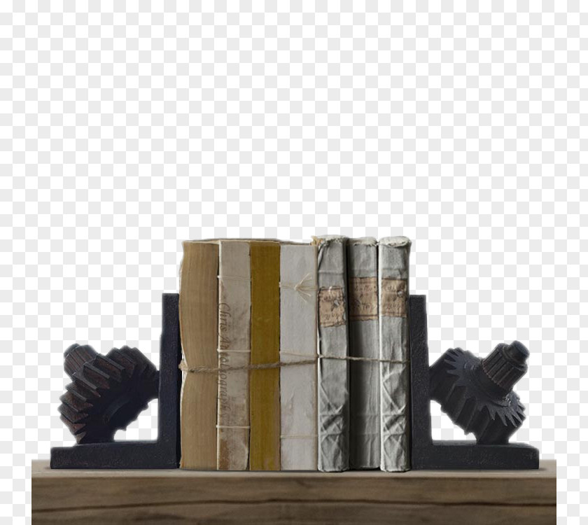 Steam Engine Gear Block Bookshelf Bookcase Creativity Living Room PNG