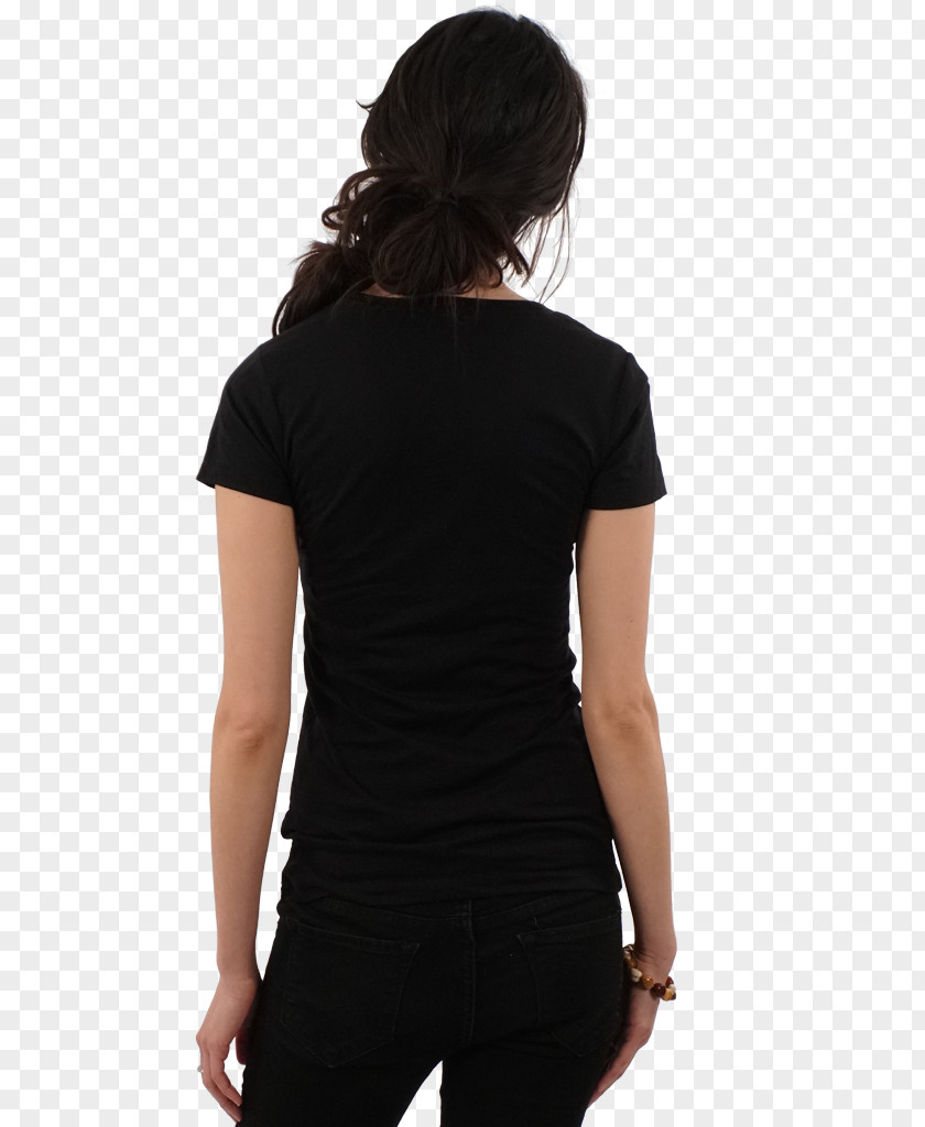 T-shirt Girl Woman PNG Woman, back, woman wearing black t-shirt facing backwards clipart PNG