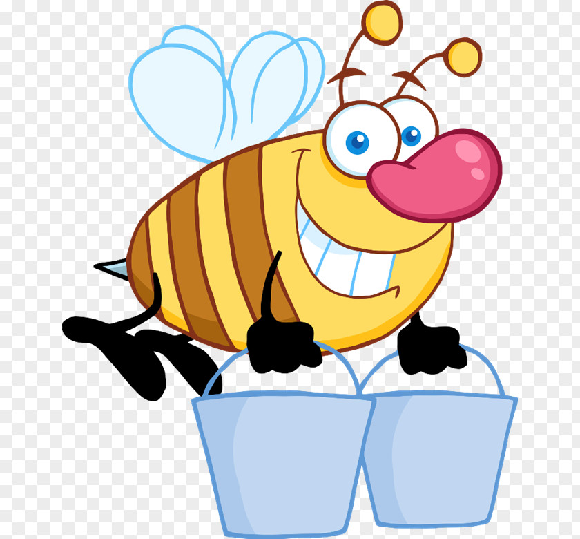 Bucket Western Honey Bee Clip Art Apidae Bumblebee Royalty-free PNG