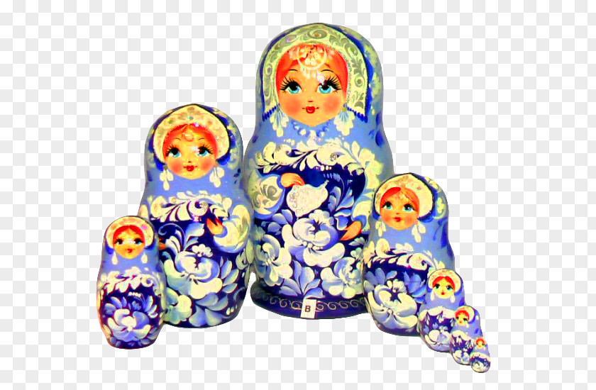 Doll Matryoshka Gzhel (selo), Moscow Oblast Souvenir PNG
