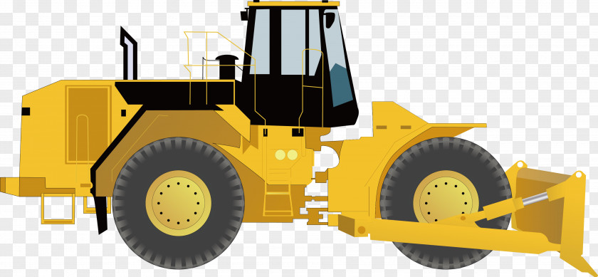 Municipal Large Bulldozers Heavy Equipment Loader Excavator Tractor PNG