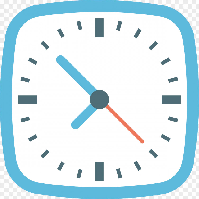 Blue Cartoon Clock Minute Icon PNG