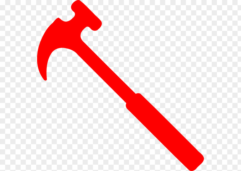 Red X Hammer Tool Clip Art PNG