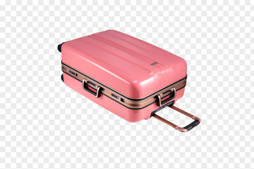 Upturned Pink Suitcase Baggage Travel PNG