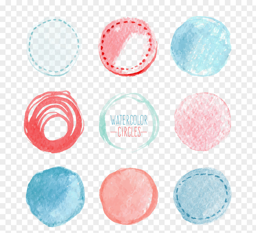Watercolor Tags Euclidean Vector Painting Circle Download PNG