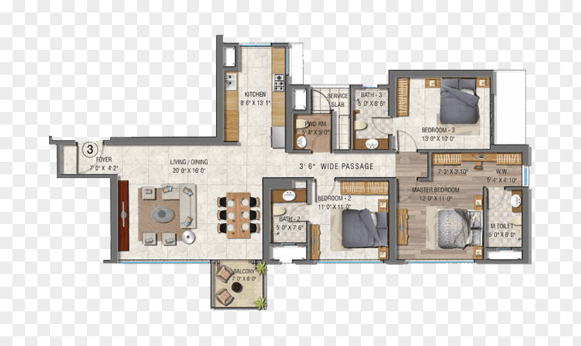 Apartment Floor Plan Auris Serenity Malad PNG