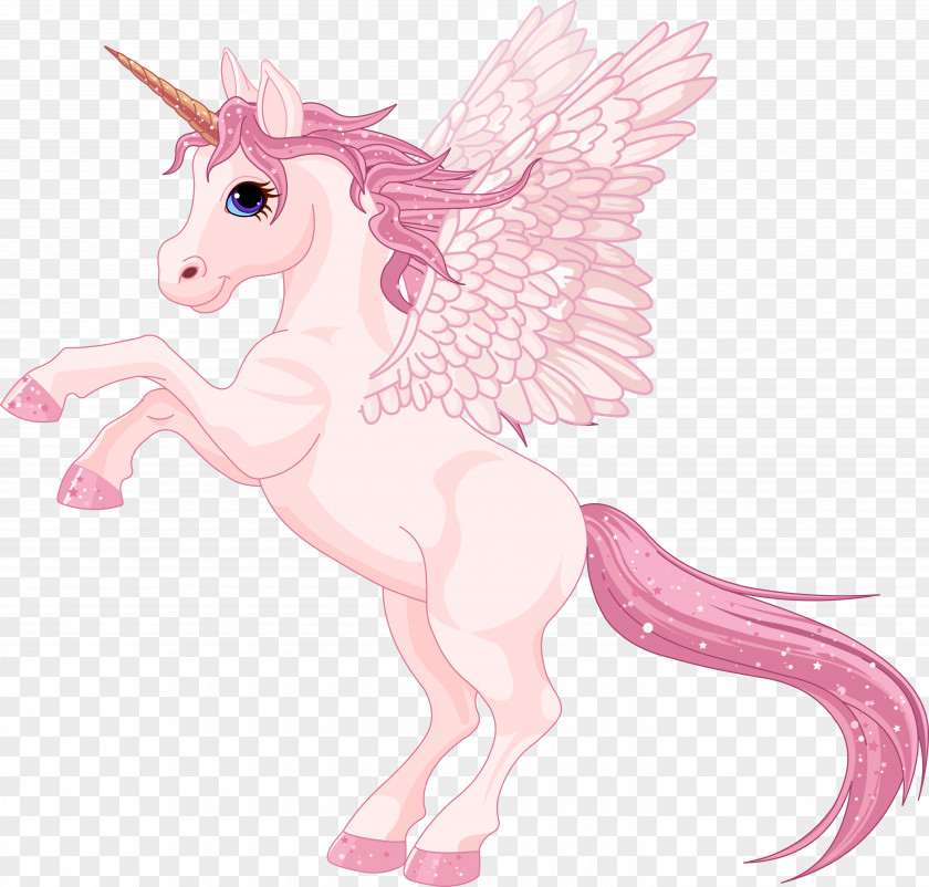 Cartoon Pink Pegasus Unicorn Royalty-free Clip Art PNG