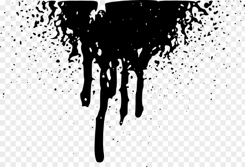 Liquid Painting Black And White Aerosol Paint PNG