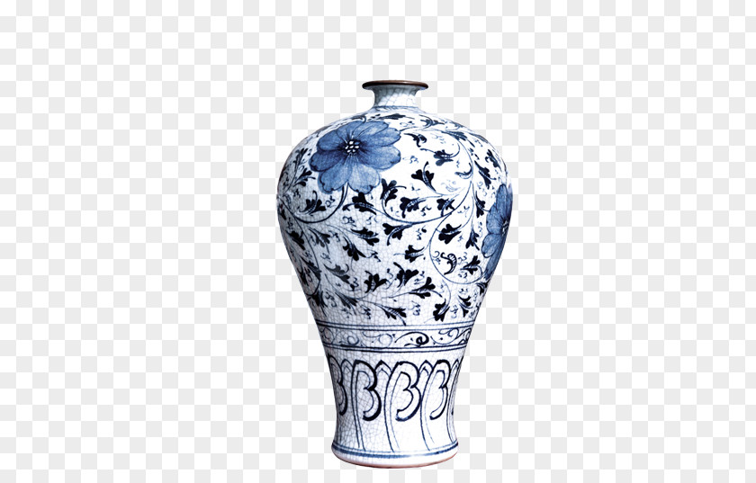 Vase Blue And White Pottery Porcelain PNG