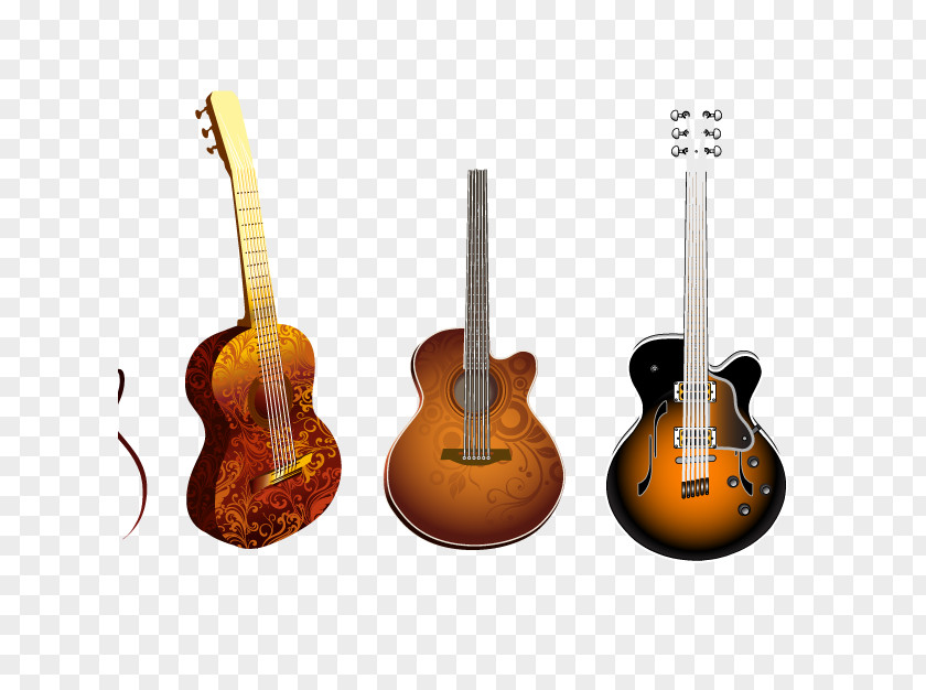 Vector Guitar Acoustic Bass Ukulele PNG