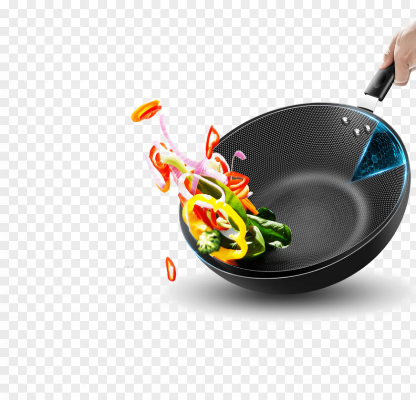 Vegetable Delicacy Frying Pan Furnace Wok Stock Pot Non-stick Surface PNG