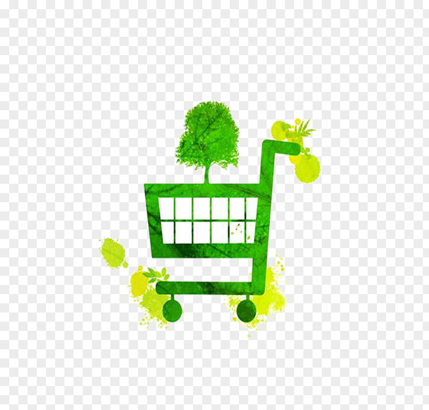 Colorful Shopping Cart Icon Design Fundal PNG