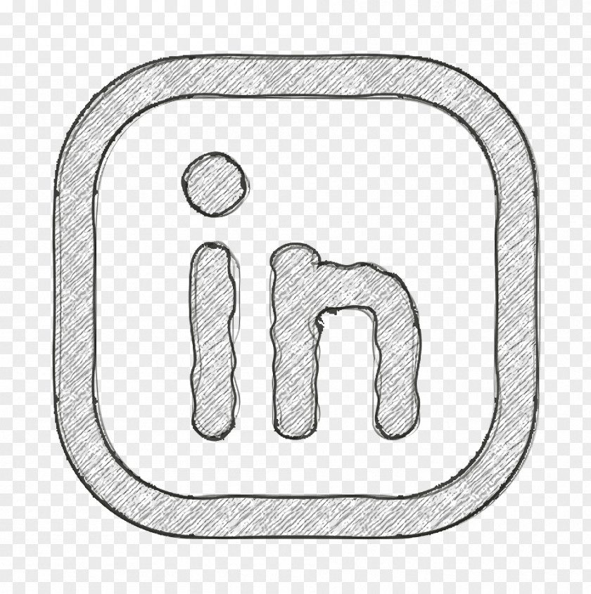 Linkedin Icon Social Media Outline PNG