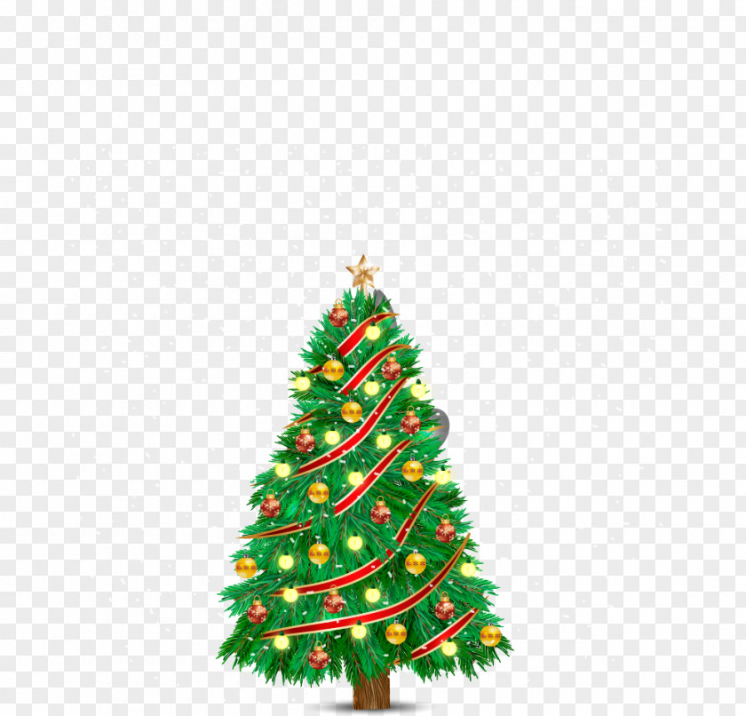 Luminous Christmas Tree Lights Ornament PNG