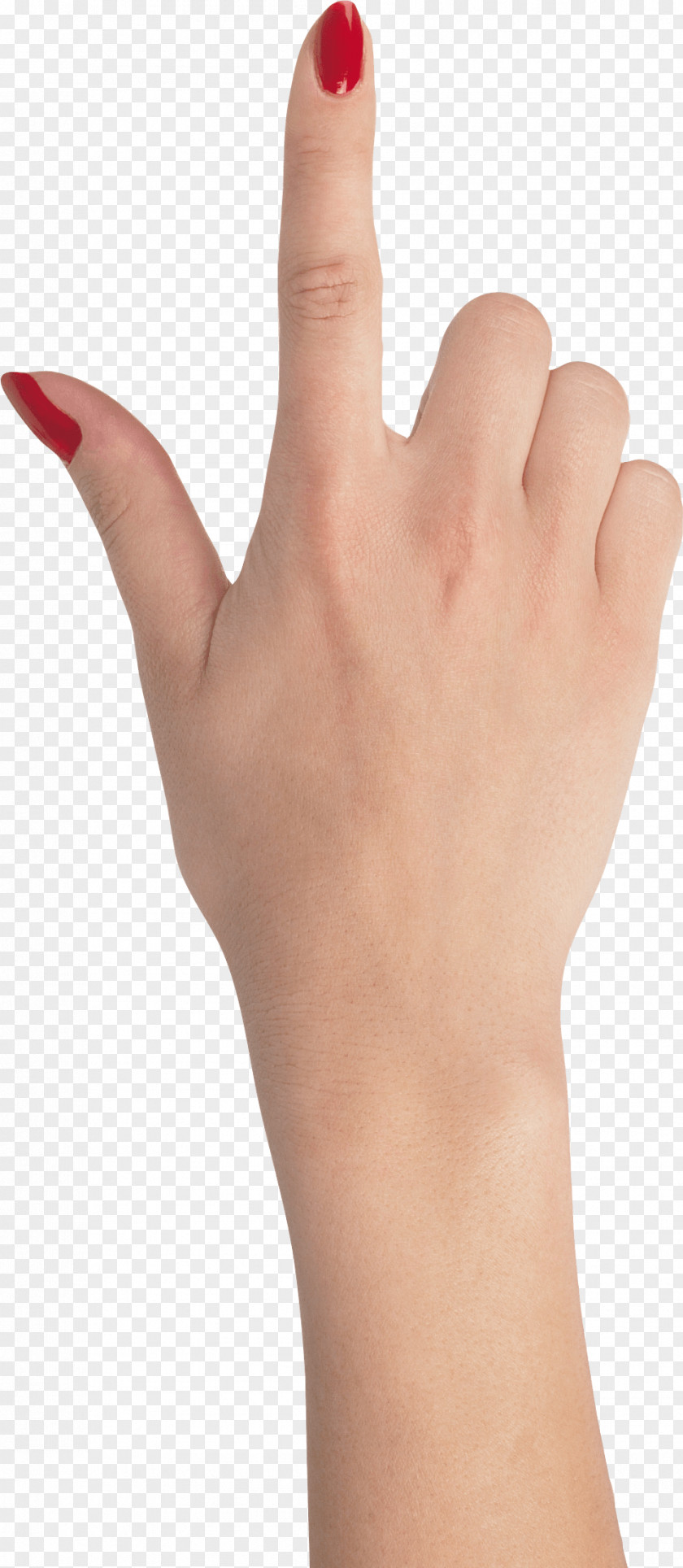 One Finger Hand With Red Nails Hands Image Clip Art PNG
