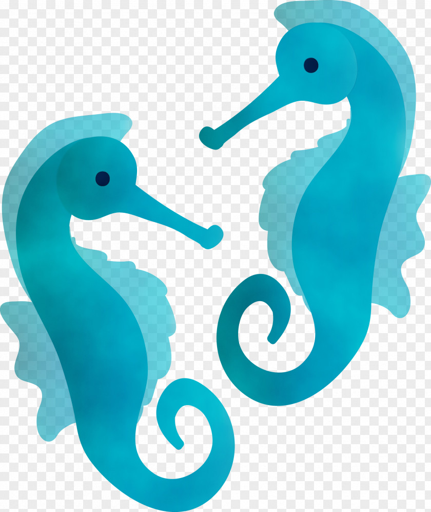 Seahorse Aqua Turquoise Beak Bird PNG