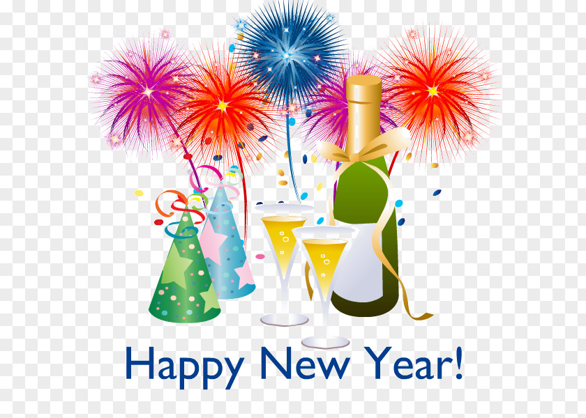 Happynewyearfireworks New Year's Day Eve Clip Art PNG